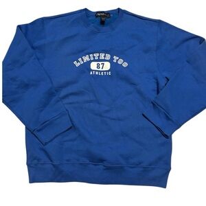 LIMITED TOO NWOT GIRLS BLUE WHITE SWEATSHIRT TOP WINTER CASUAL FALL SIZE XL 16